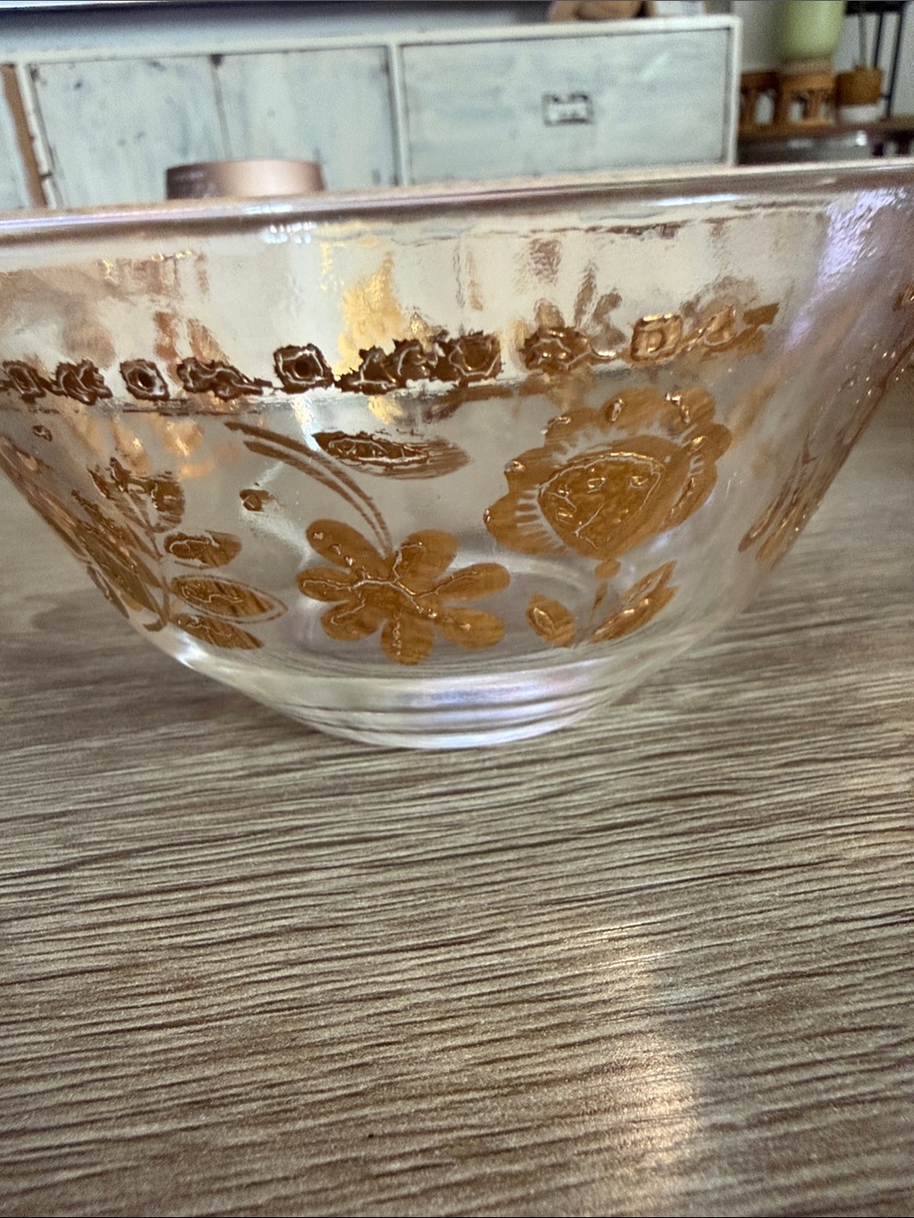 Vintage 22k gold Chantilly Clear Glass- set of 3